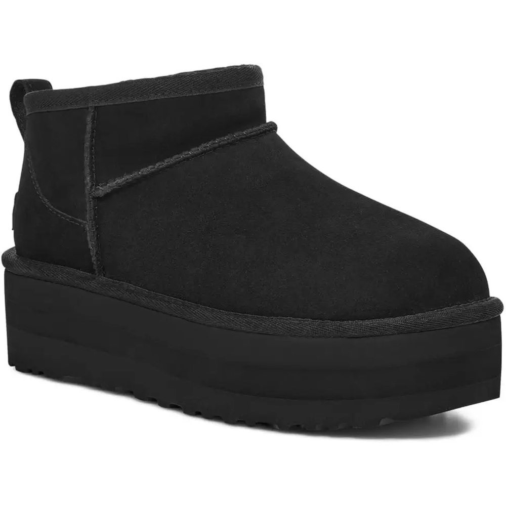 UGG Black Platform Mini Ankle Boots